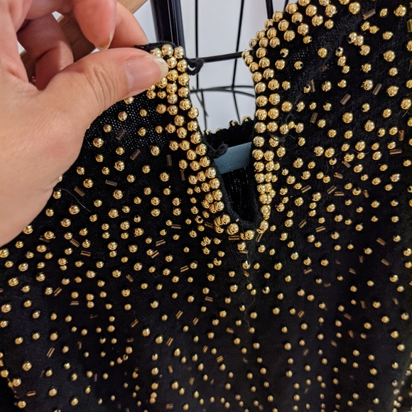 Vintage dazzling black sweater - Picture 3 of 4